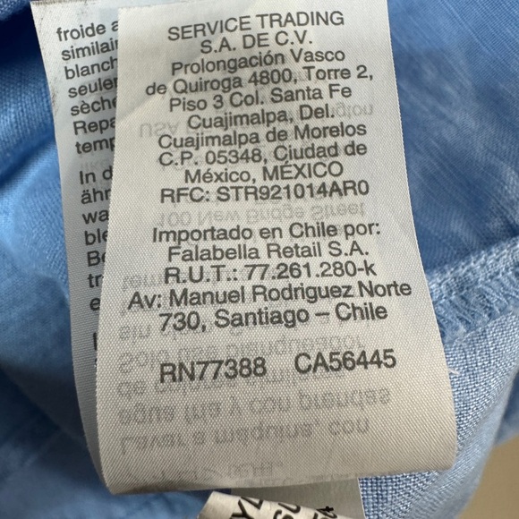J. Crew Factory Linen shirt perfect fit AL 522 Blue Size Large - Picture 12 of 16